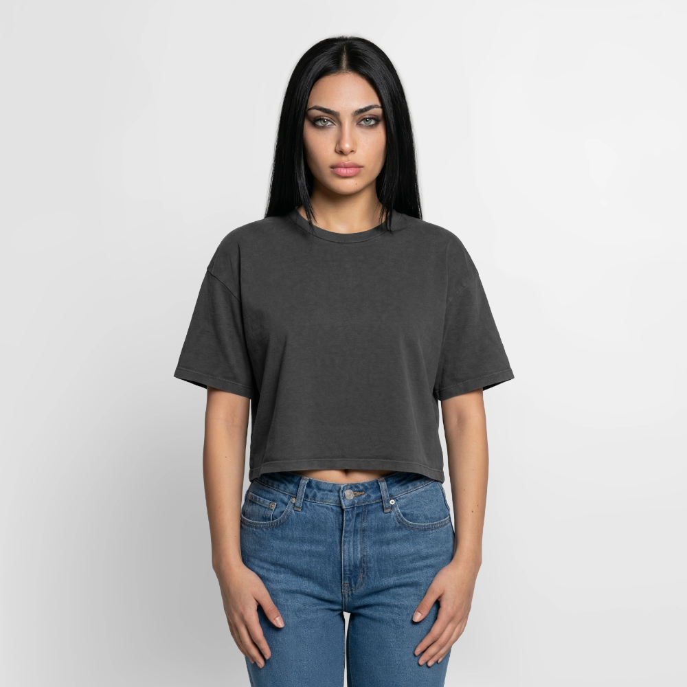 T-shirt femme boxy effet acid wash Premium – Image 2