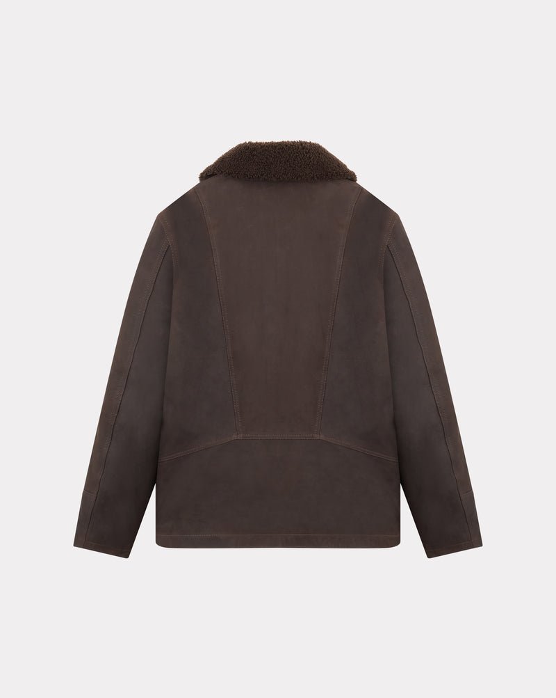 CHEVIGNON manteau cuir cameraman marron – Image 3