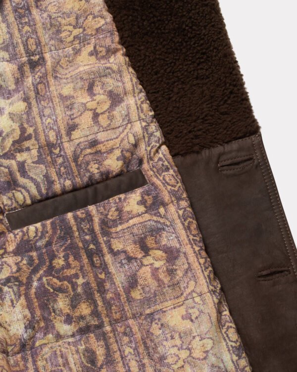 CHEVIGNON manteau cuir cameraman marron