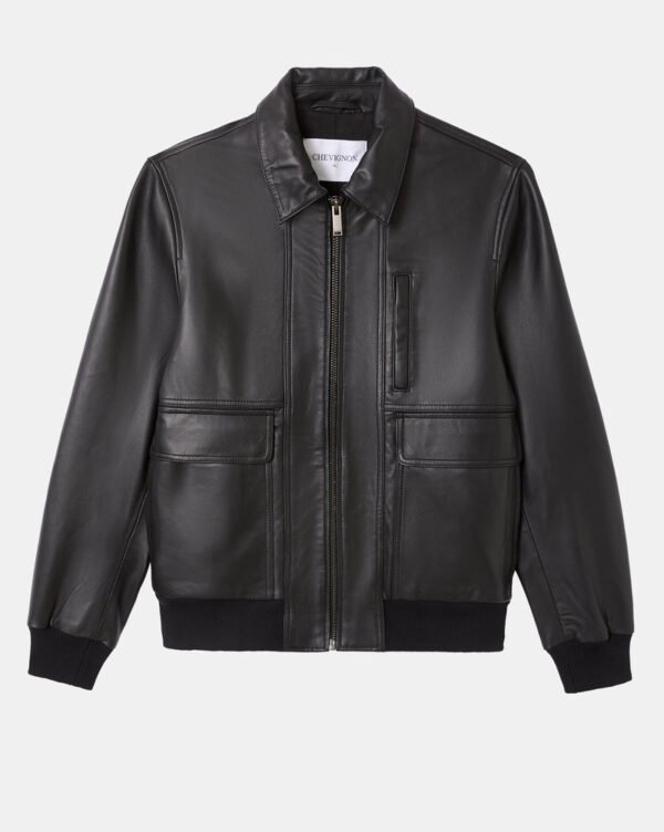 CHEVIGNON blouson en cuir paolo noir