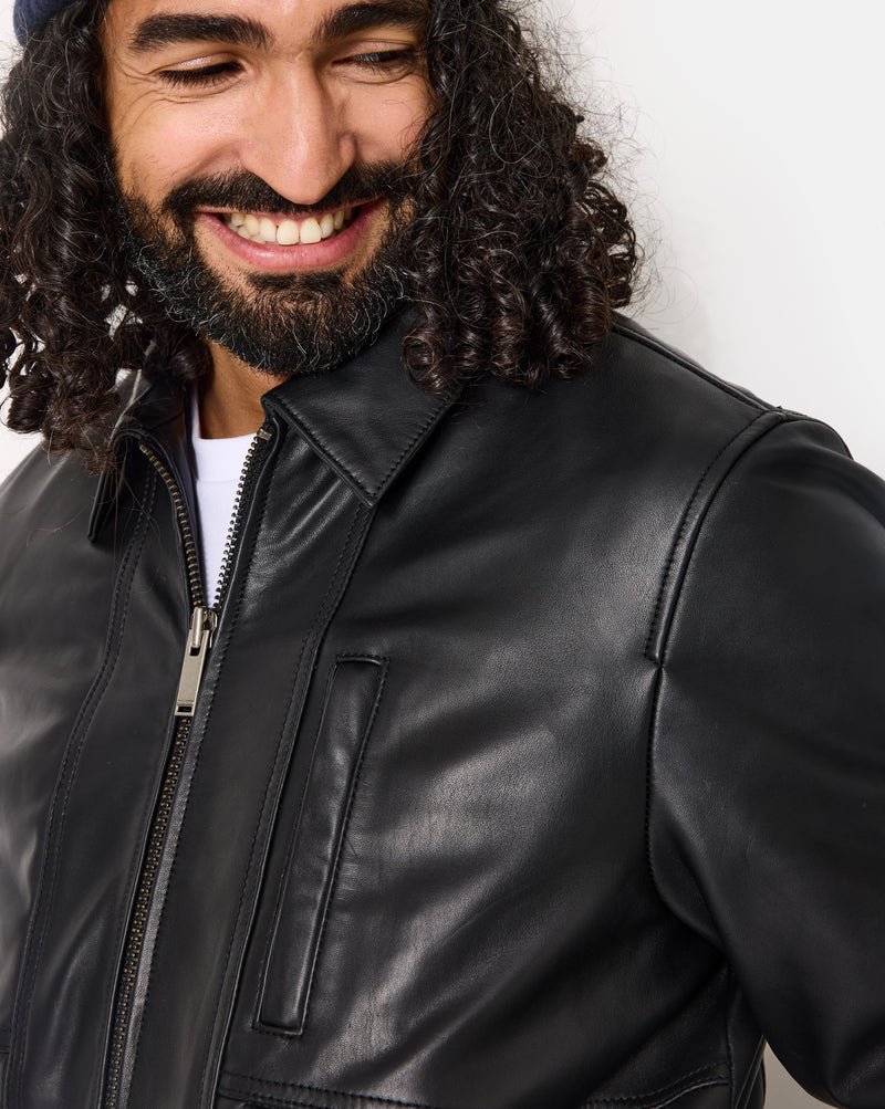 CHEVIGNON blouson en cuir paolo noir – Image 5
