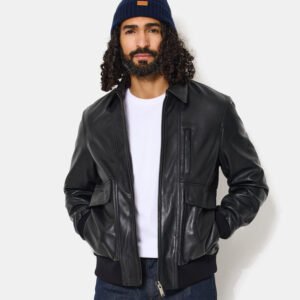 CHEVIGNON blouson en cuir paolo noir – Image 1