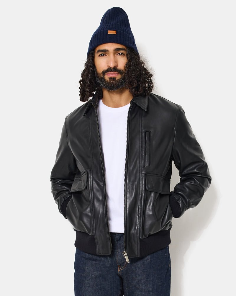 CHEVIGNON blouson en cuir paolo noir – Image 1