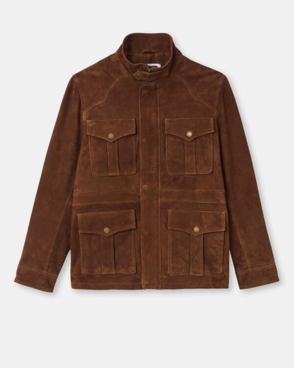 CHEVIGNON veste en cuir dagger marron