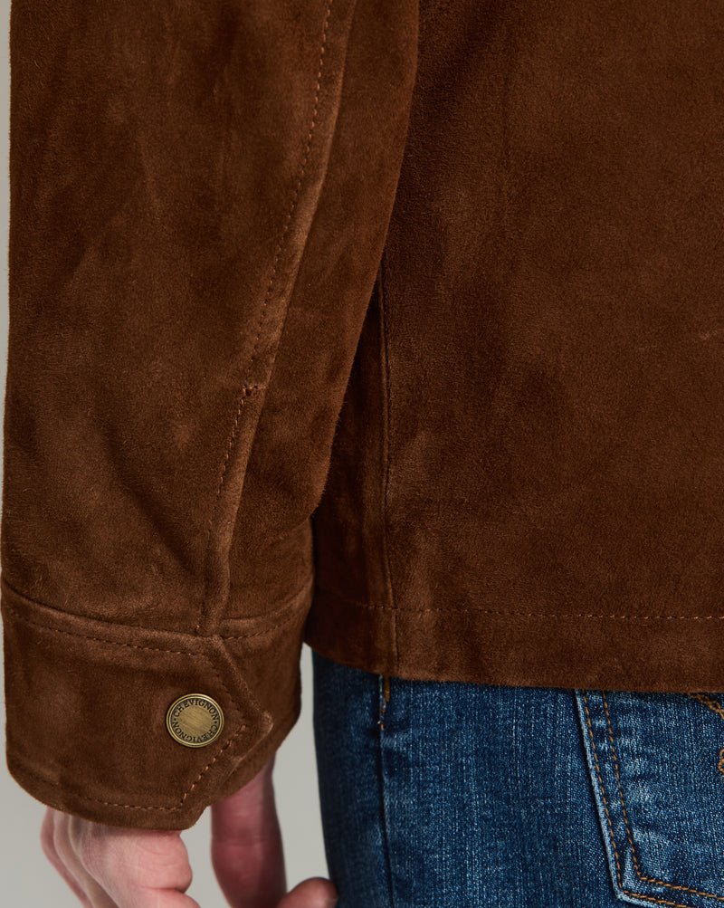 CHEVIGNON veste en cuir dagger marron – Image 3
