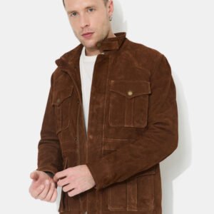 CHEVIGNON veste en cuir dagger marron