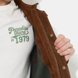 CHEVIGNON veste en cuir dagger marron – Image 7