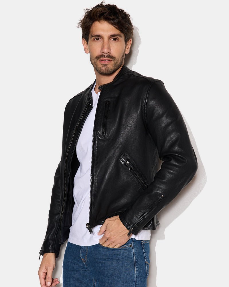 CHEVIGNON veste en cuir duke noir – Image 7