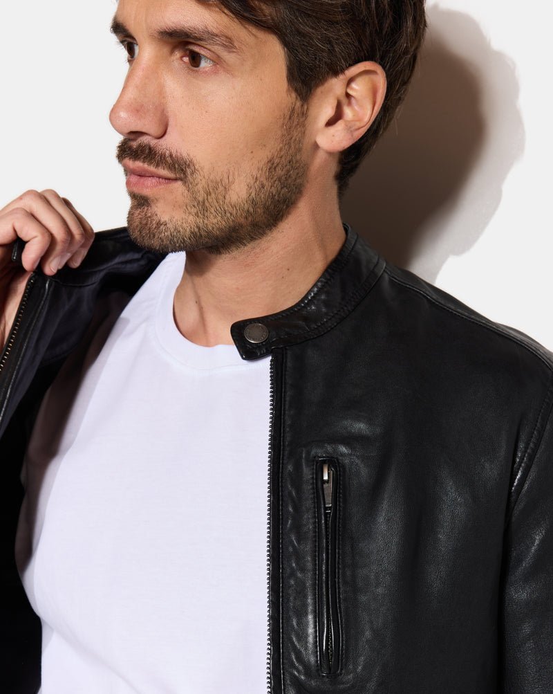 CHEVIGNON veste en cuir duke noir – Image 4