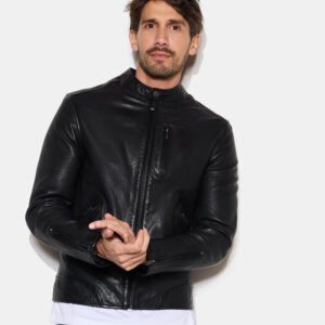 CHEVIGNON veste en cuir duke noir – Image 1