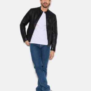 CHEVIGNON veste en cuir duke noir – Image 2