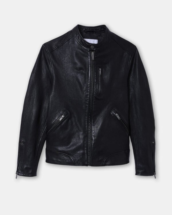 CHEVIGNON veste en cuir duke noir