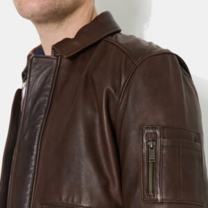 CHEVIGNON veste en cuir dwight marron – Image 4