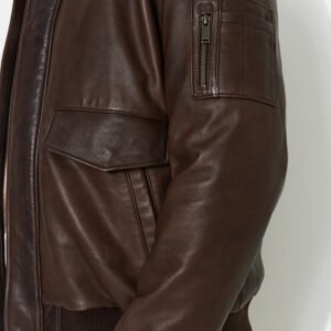 CHEVIGNON veste en cuir dwight marron – Image 5