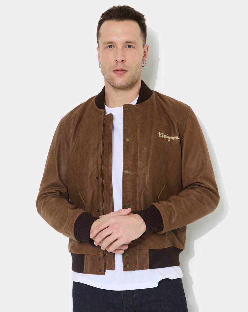 CHEVIGNON veste en cuir dallas marron – Image 1