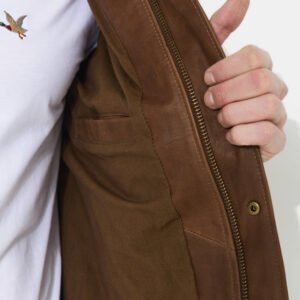 CHEVIGNON veste en cuir dallas marron – Image 7