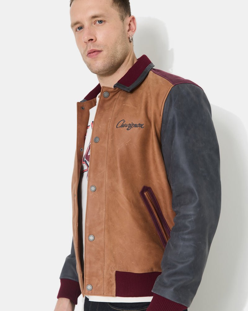 CHEVIGNON blouson en cuir dearest beige – Image 1
