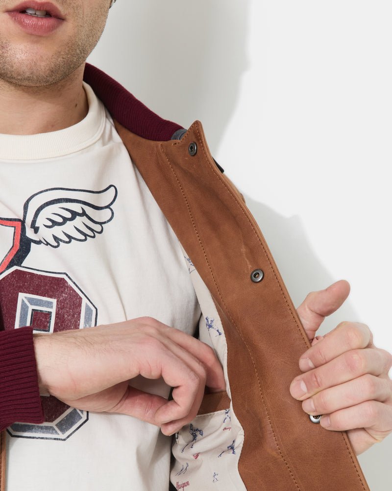 CHEVIGNON blouson en cuir dearest beige – Image 3