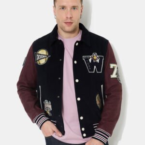 CHEVIGNON veste teddy en cuir don bleu marine – Image 8