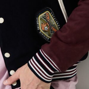 CHEVIGNON veste teddy en cuir don bleu marine – Image 2
