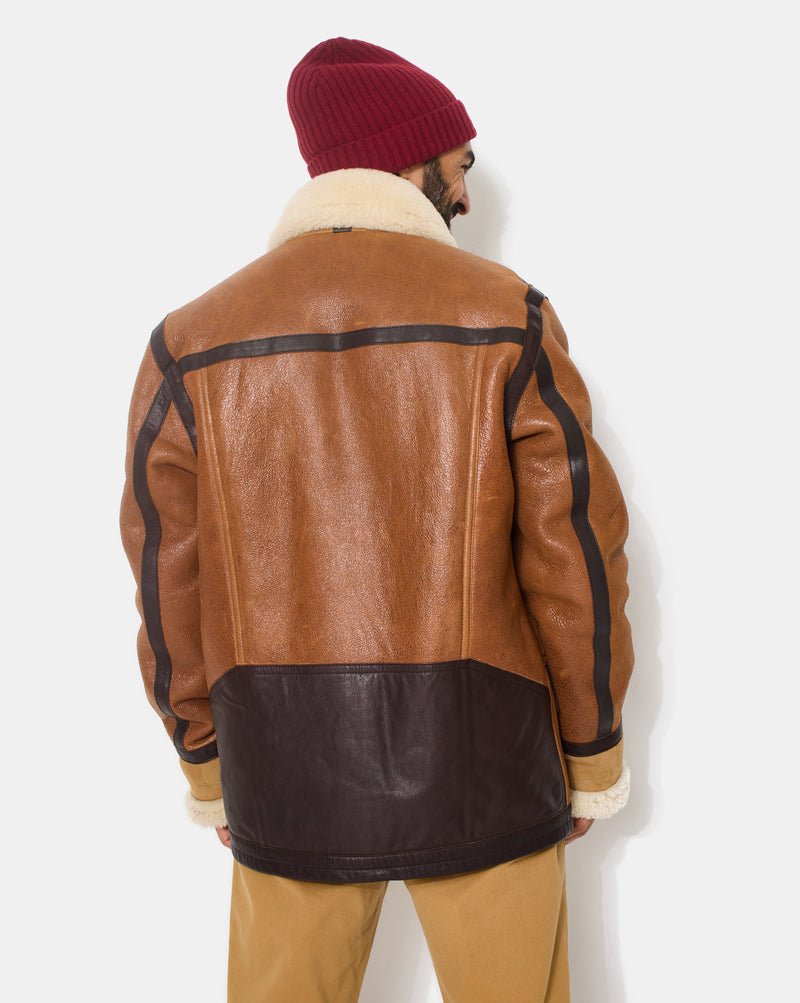 CHEVIGNON manteau cameraman cuir marron – Image 4