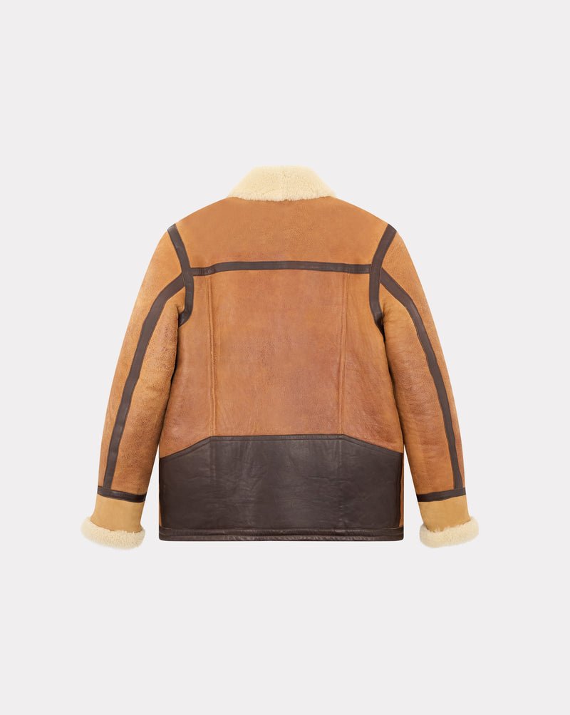 CHEVIGNON manteau cameraman cuir marron – Image 5